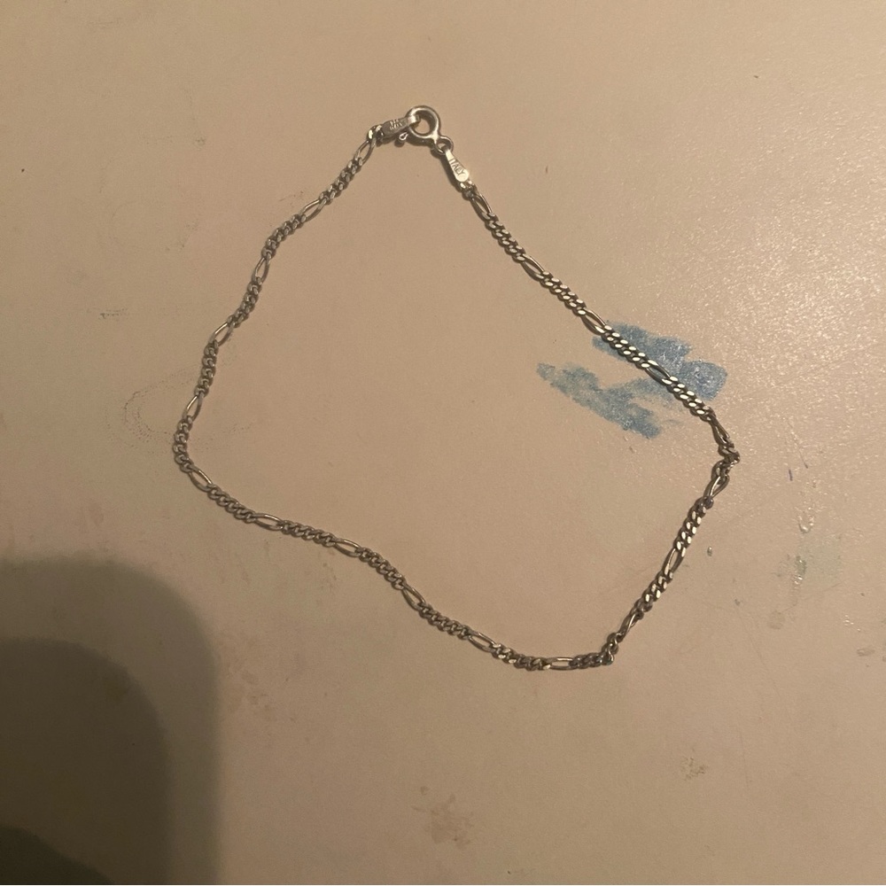Sterling Silver Figaro Chain Bracelet